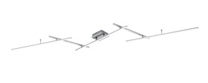 Lampa wisząca Arvin srebrny i odcienie srebra LED zintegrowany 628410507 - Trio