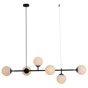 Alisa lampa wisząca czarna białe kulki LP-005/6P BK/WH Light Prestige